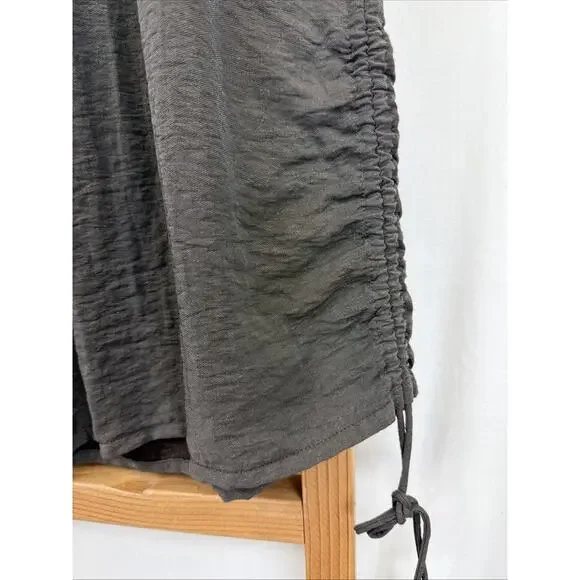 NWT Et Lois Brown Ruched Hem Elastic Waist Pockets Wide Leg Pants #1433 Size 3X - Picture 2 of 5